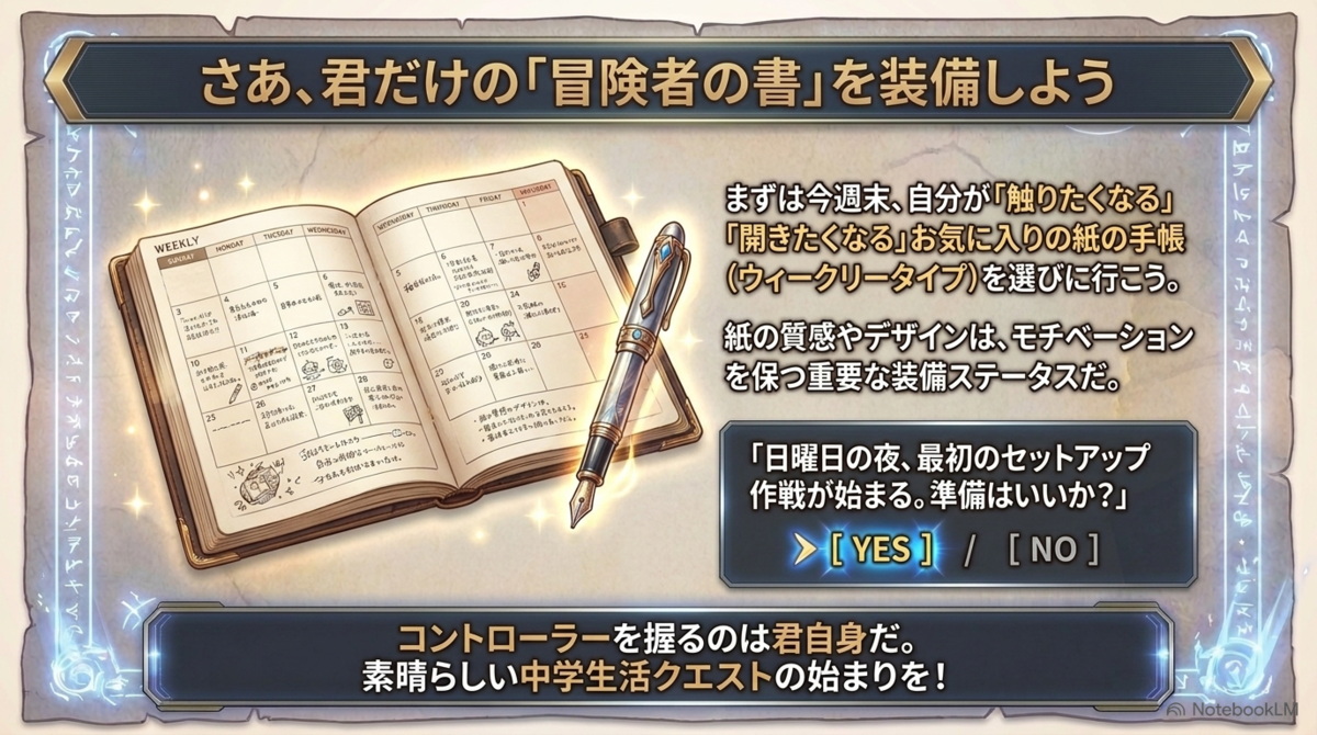 中学生向けの紙の手帳を選ぶ際のポイント