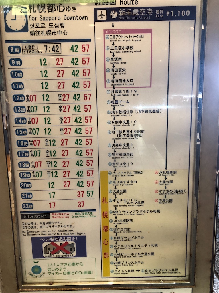 新 千歳 空港 から 札幌 駅 バス