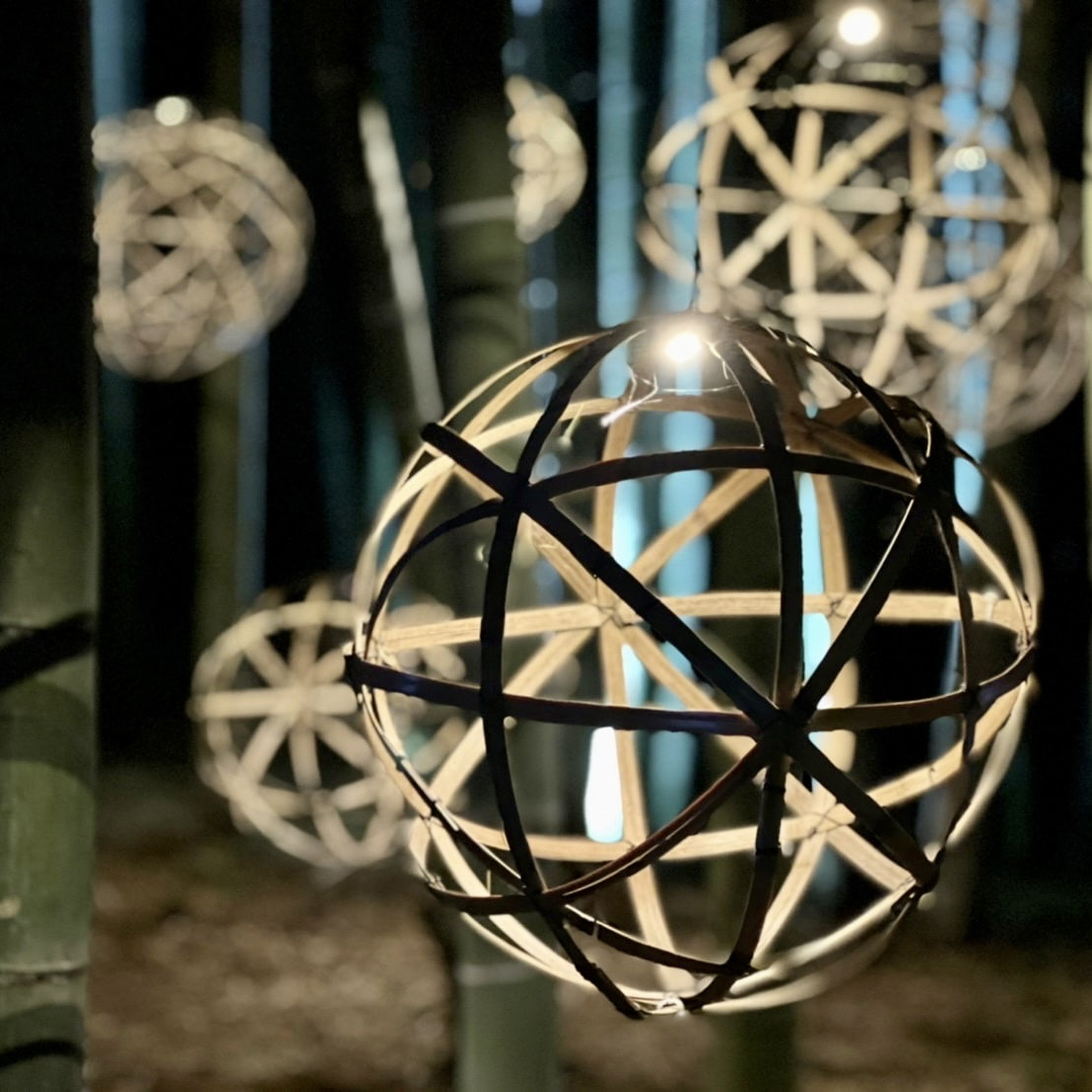 ライトアップ 竹飾り