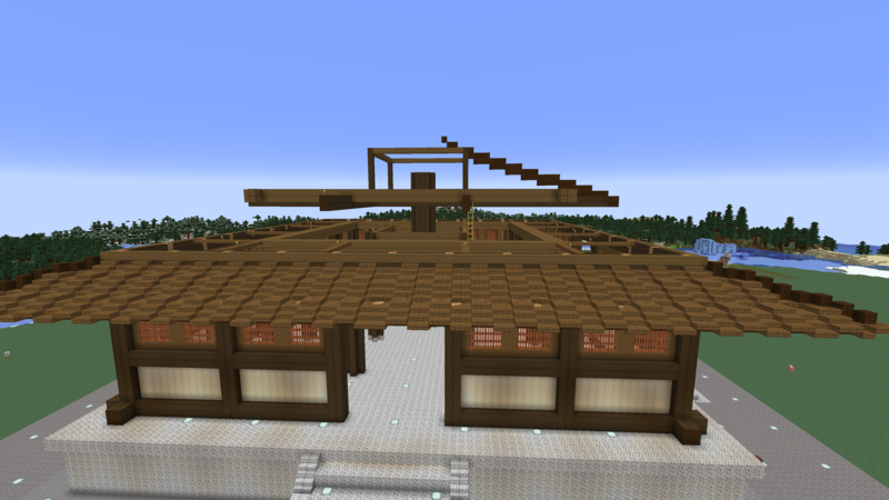 minecraft season6 part92 法隆寺五重塔 part6 一重目の屋根の下を