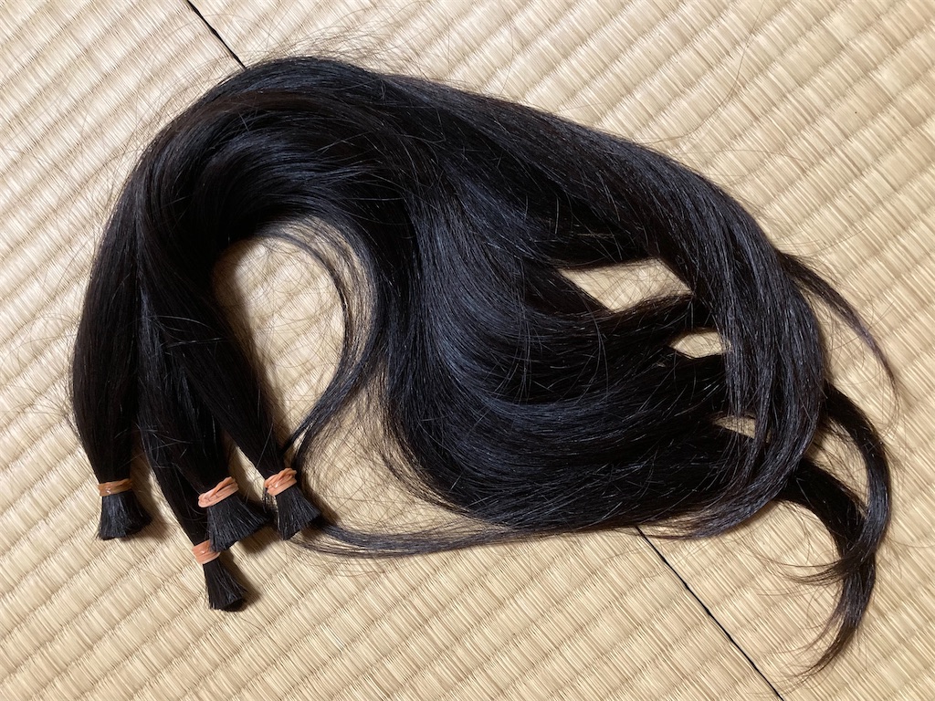 【最長50cm以上】ヘアドネーション 数年間伸ばされ2回目のヘアドネーションで非常に貴重な50cm