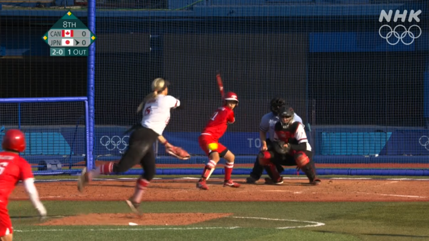 ソフトボール日本対カナダサヨナラ勝ち！