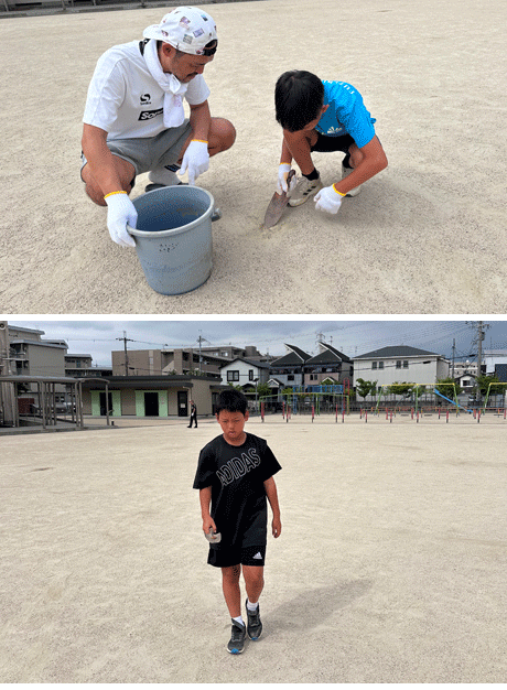 塚口小学校の美化清掃１