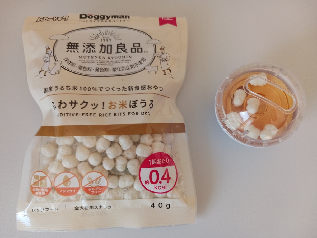 犬のおやつを知育トリーツであげる