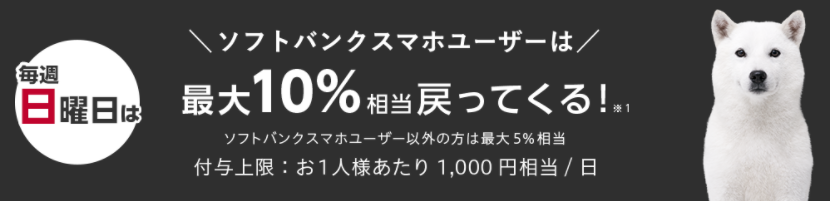 Yahoo!ショッピング 日曜日還元