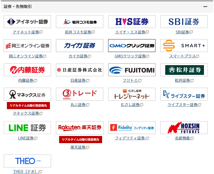 楽天銀行 証券会社の連携