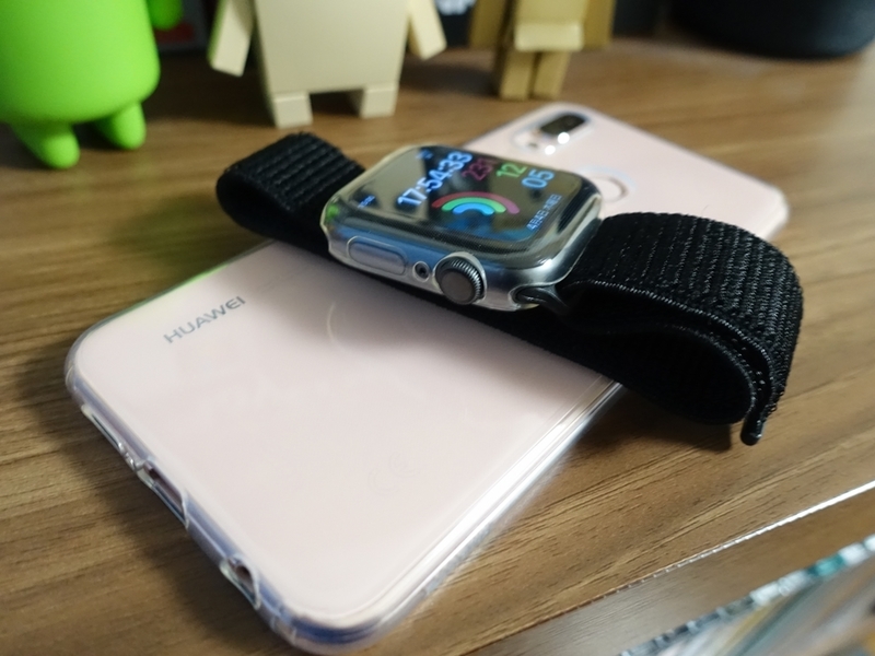 HUAWEI P20liteサクラピンクとApple Watch