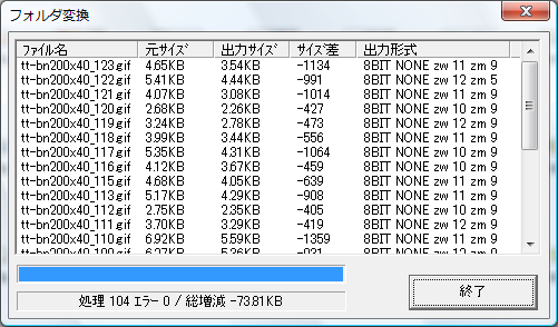 AzConvPNGでフォルダ一括変換