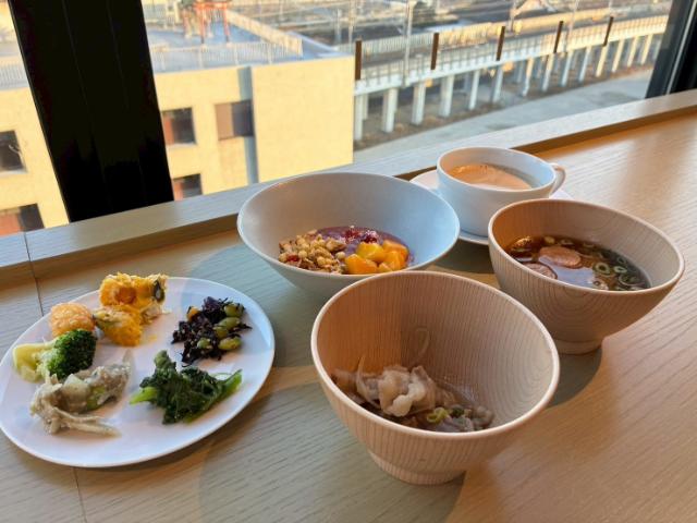 ダブルツリーbyヒルトン京都駅 エグゼクティブラウンジ 朝食 景色