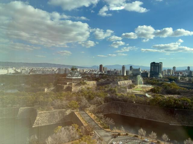 ダブルツリーbyヒルトン大阪城 部屋から見た大阪城 昼