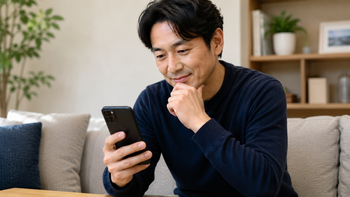 味・食感・ボリュームは価格に見合うのか確認する男性