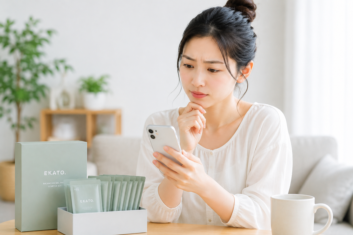 EKATO. 炭酸ガスパック スターターキットは効果なし？悪い口コミを見る女性