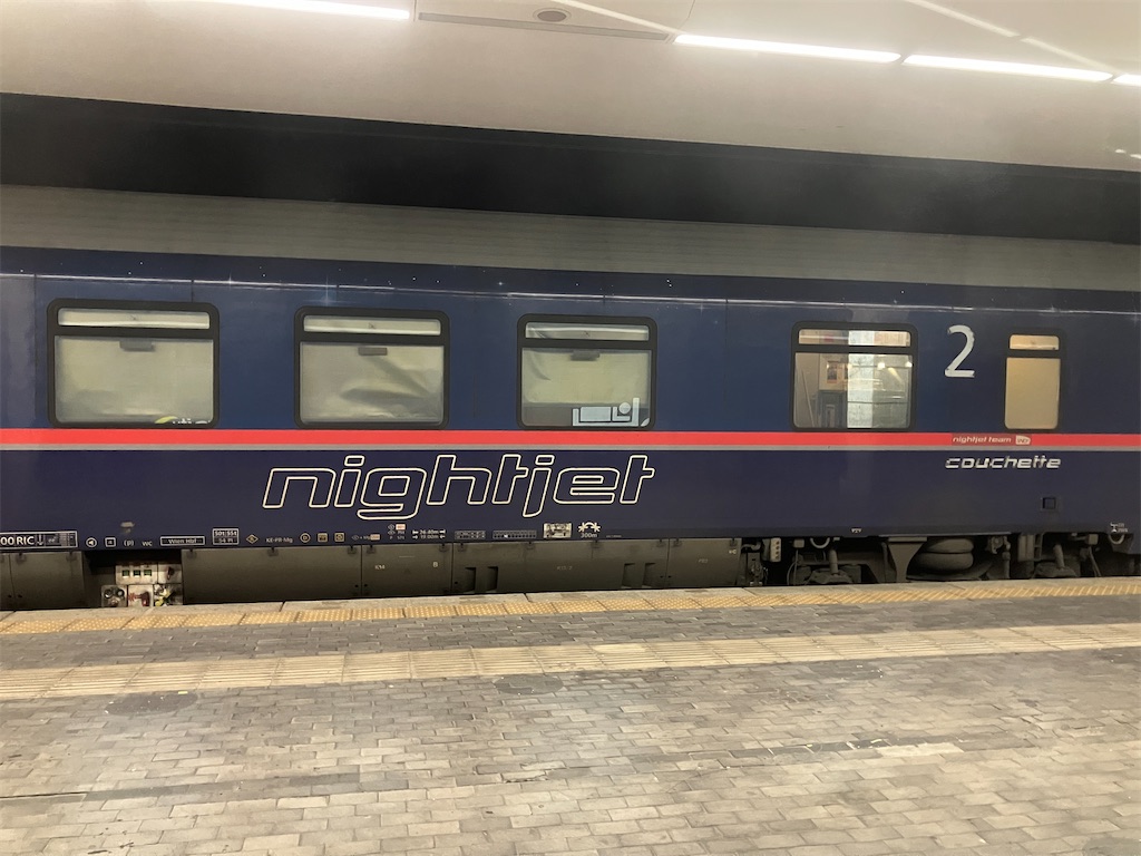 イタリアの夜行列車 Intercity Notte 774 ローマ→ベネチア 2人