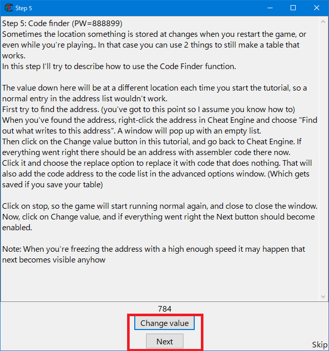 Cheat Engineの使い方 チュートリアルstep5の攻略 コードファインダー機能 ゲーム改造 チート 結果だけでなく過程も見てください