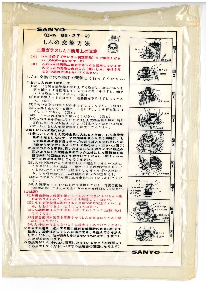 三洋 石油ストーブ 芯 交換 OH-76D OHW-85・2.7-R - 家電マニア