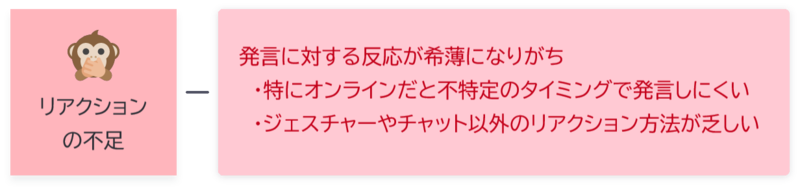 リアクションの不足