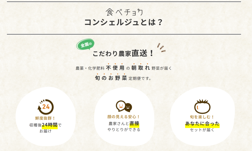 食べチョクコンシェルジュとは