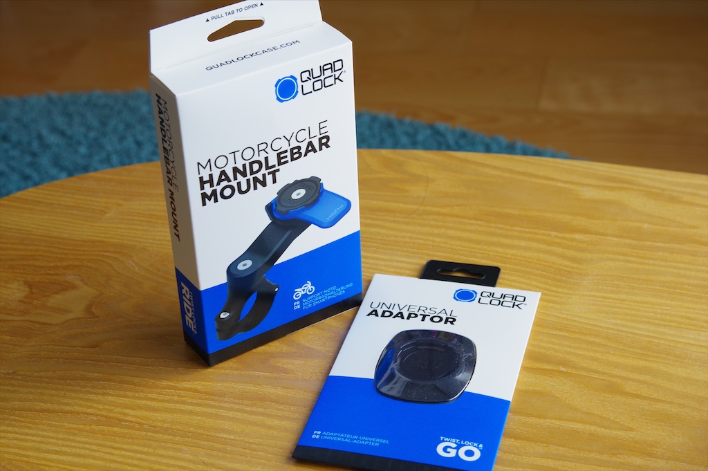 バイクスマホホルダーをQUAD LOCK モーターサイクルハンドルバー