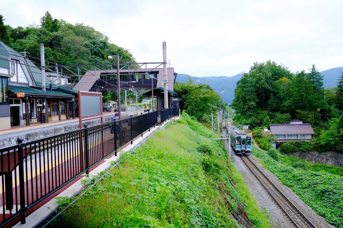 姨捨駅スイッチバック 姨捨駅