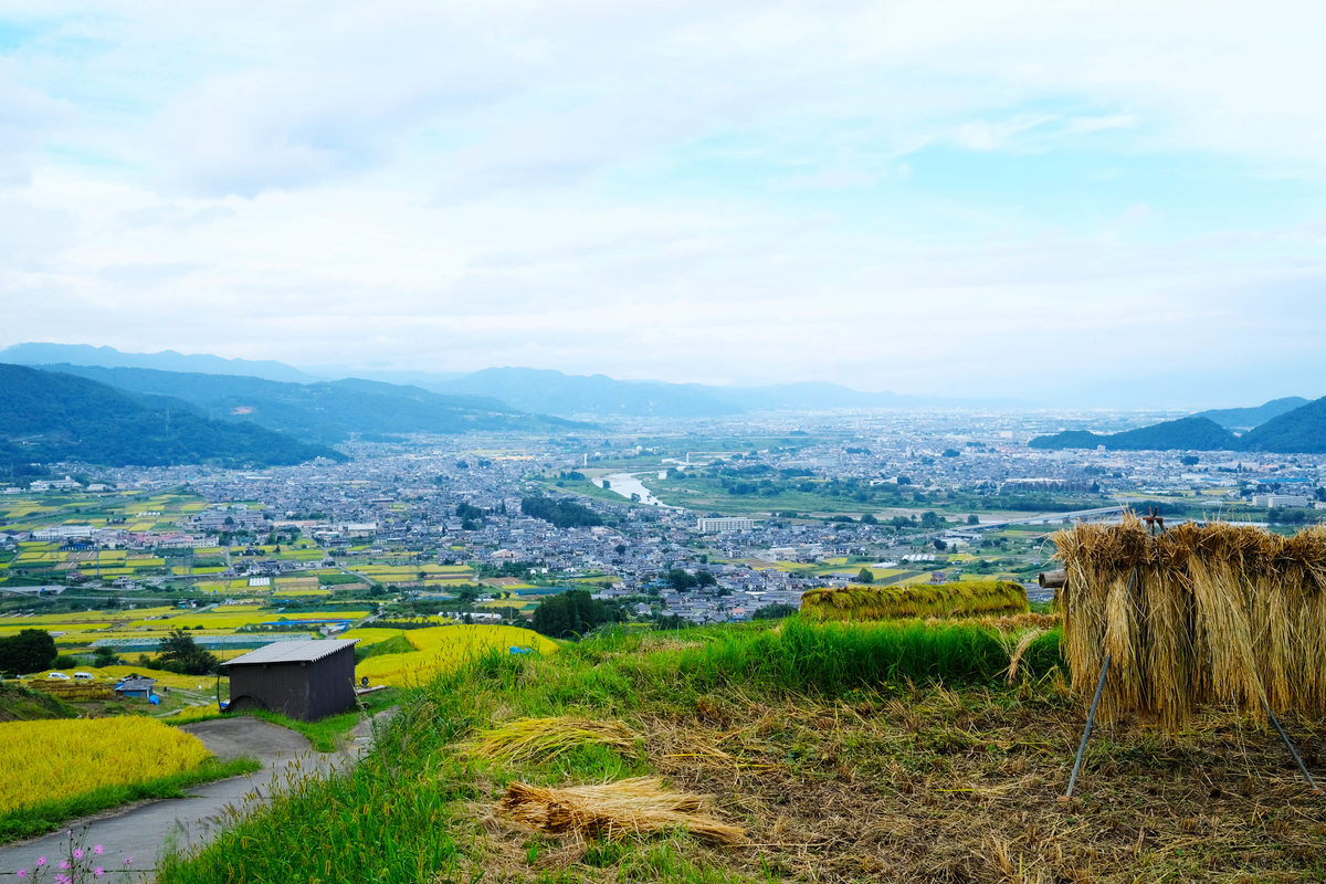 姨捨棚田 姨捨駅