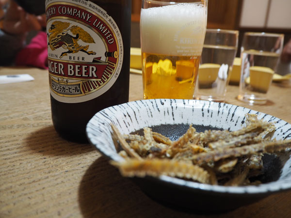 ナンコツの唐揚げとビール
