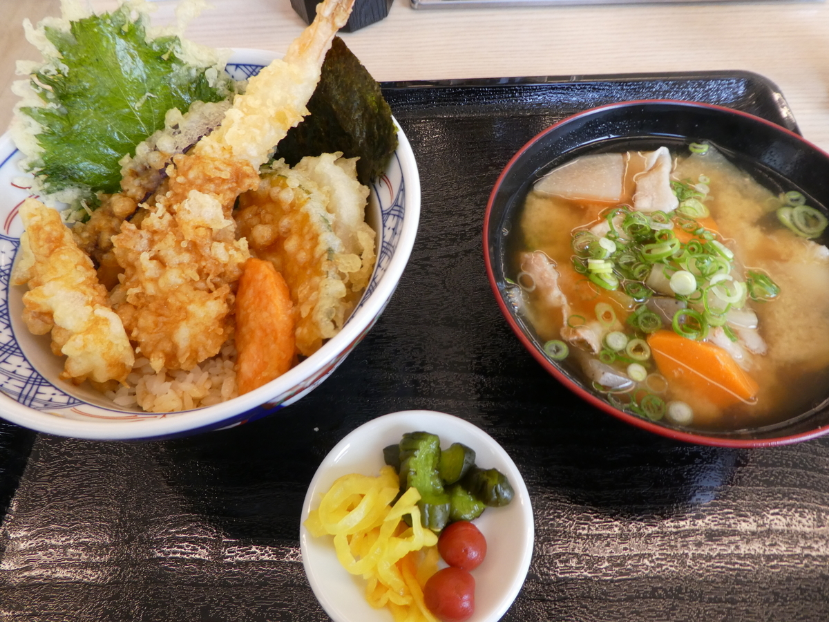 高松市の安いランチ あさ山 海老天丼 小 価格は何と350円 美味しいスイーツとグルメ日記