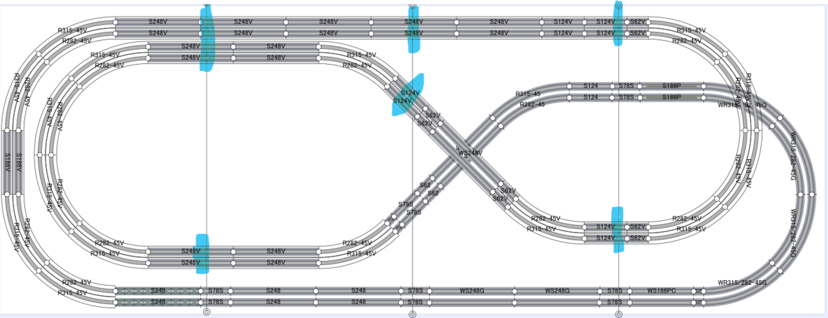 鉄道模型分割式レイアウト2400×900 レール概要 - タカナカの鉄道・音楽