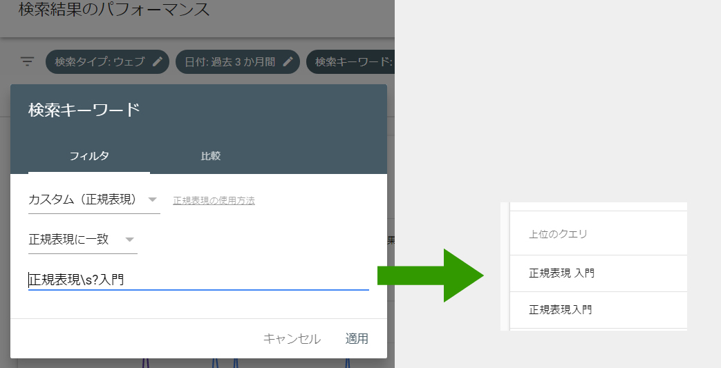 サーチコンソールでの正規表現