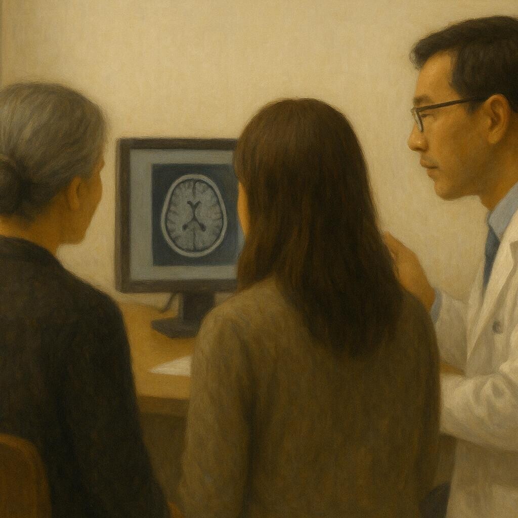 認知症の診断を受ける義母の様子