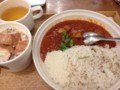 カレースープセットで、トマトチキンカレーとトウチャン