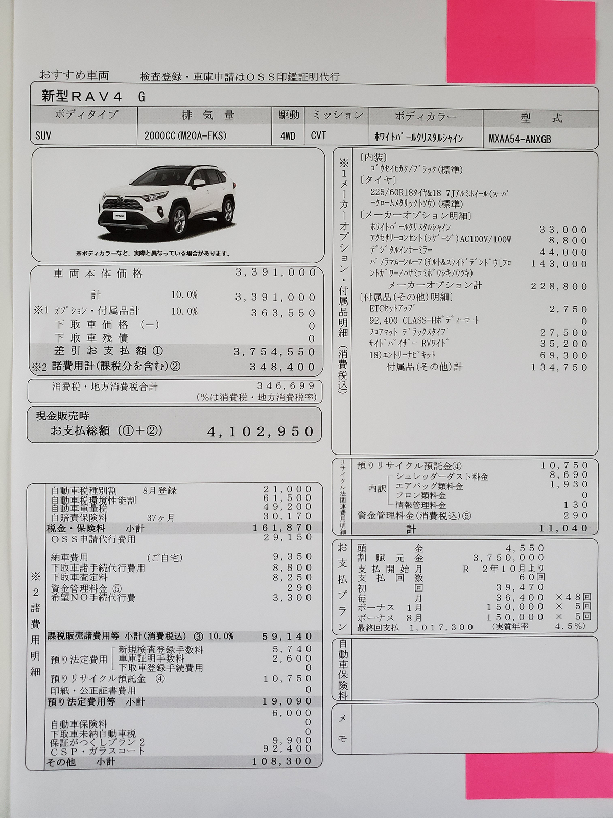 新型rav4 新型でも値引き大 Gとadventure見てきたお たかすのやりたい放題