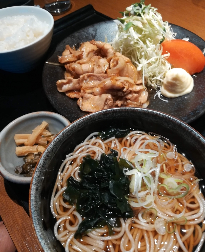 徳樹庵の豚バラ生姜焼き御膳はスタミナ満点！