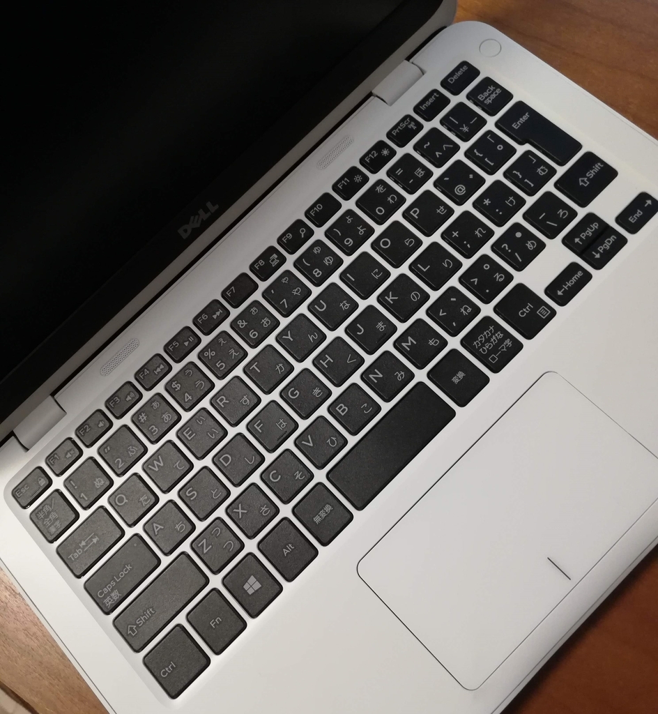 DELLのキーボードは割と使いやすいがEnterキーやBackspaceキーがちょっと小さい