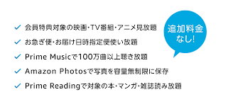 amazonプライム会員は他にもいろいろメリットが