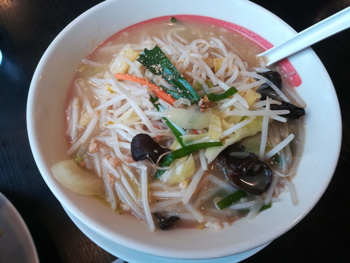 幸楽苑の塩野菜たんめんは野菜たっぷり!