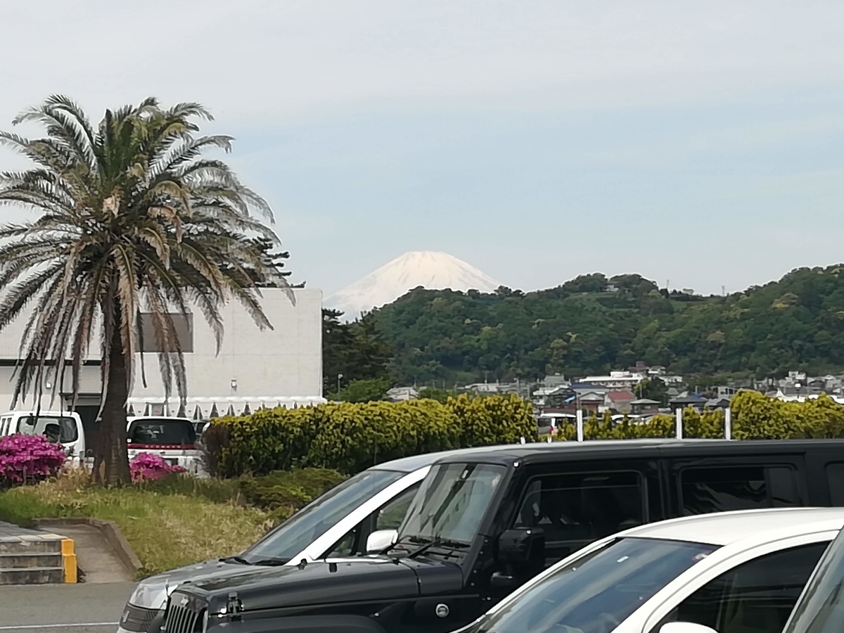 駐車場からは富士山が見えることも！