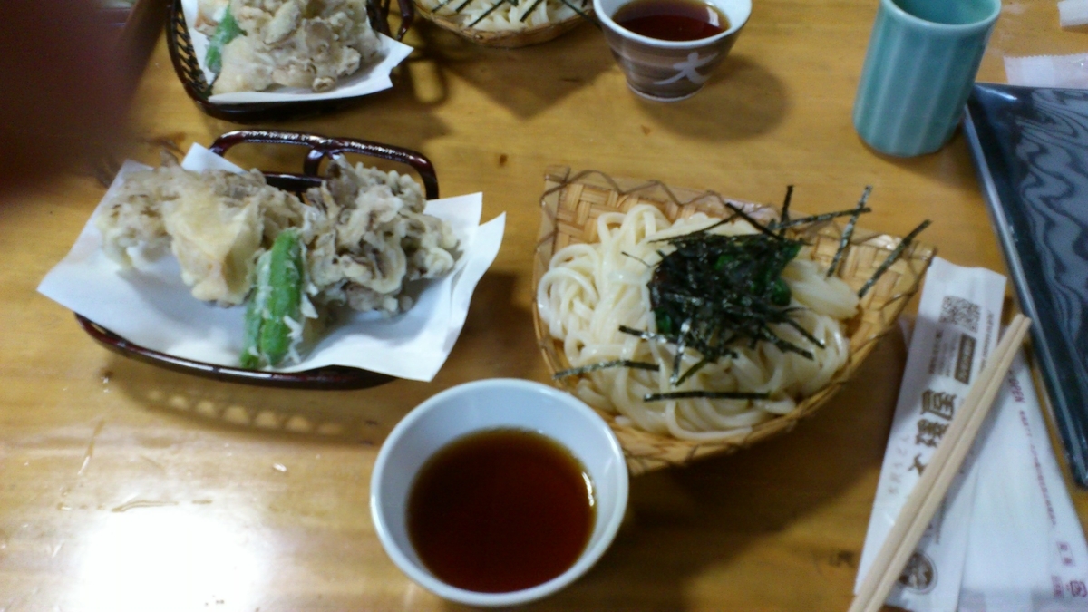 大澤屋の水沢うどん(ちょっと写真がぼけちゃいました。。。)