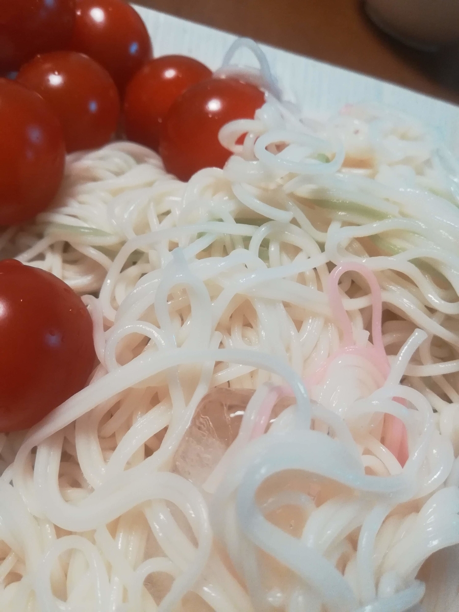 そうめんが茹で上がりました！