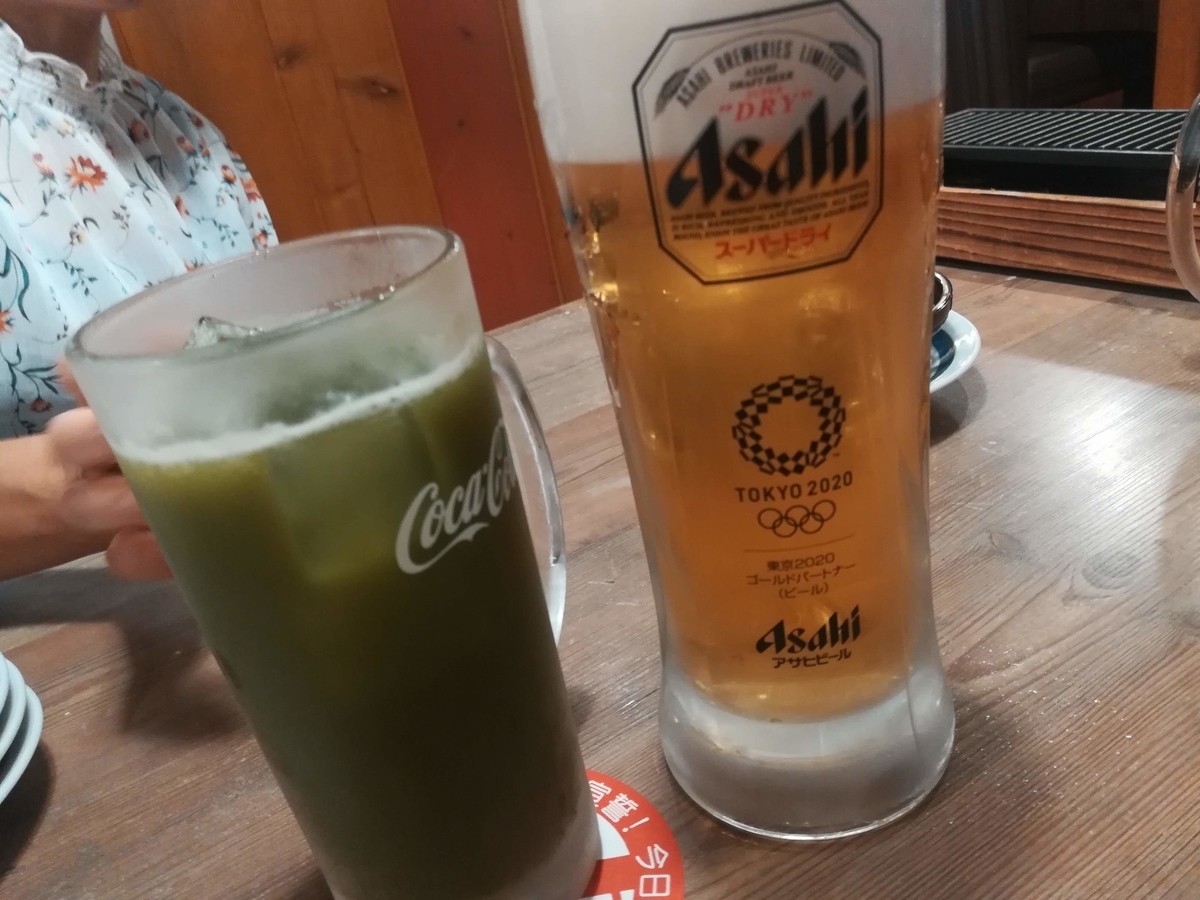 ビールは大ジョッキでいっちゃいました!