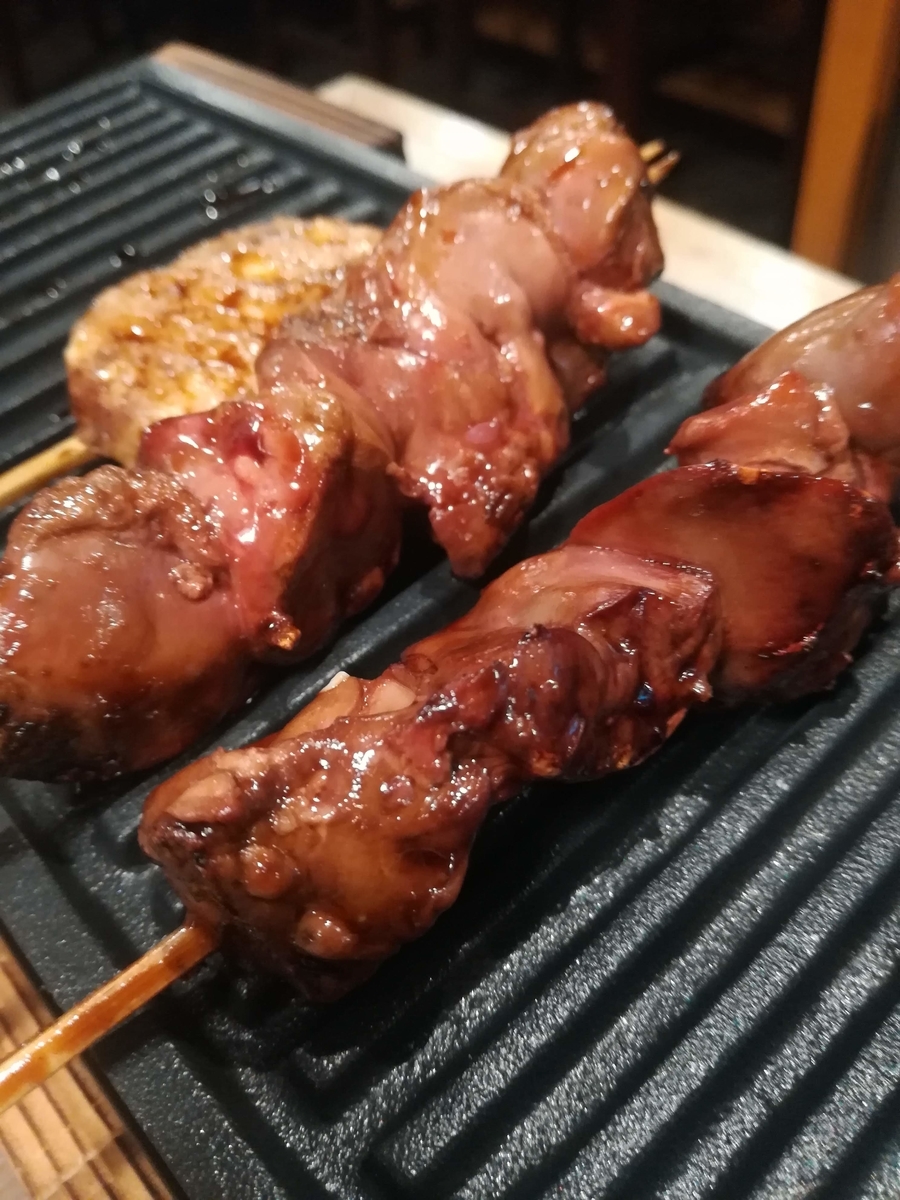 やきとり扇屋の桜島どりのレバーは濃厚なうまみでおいしい!