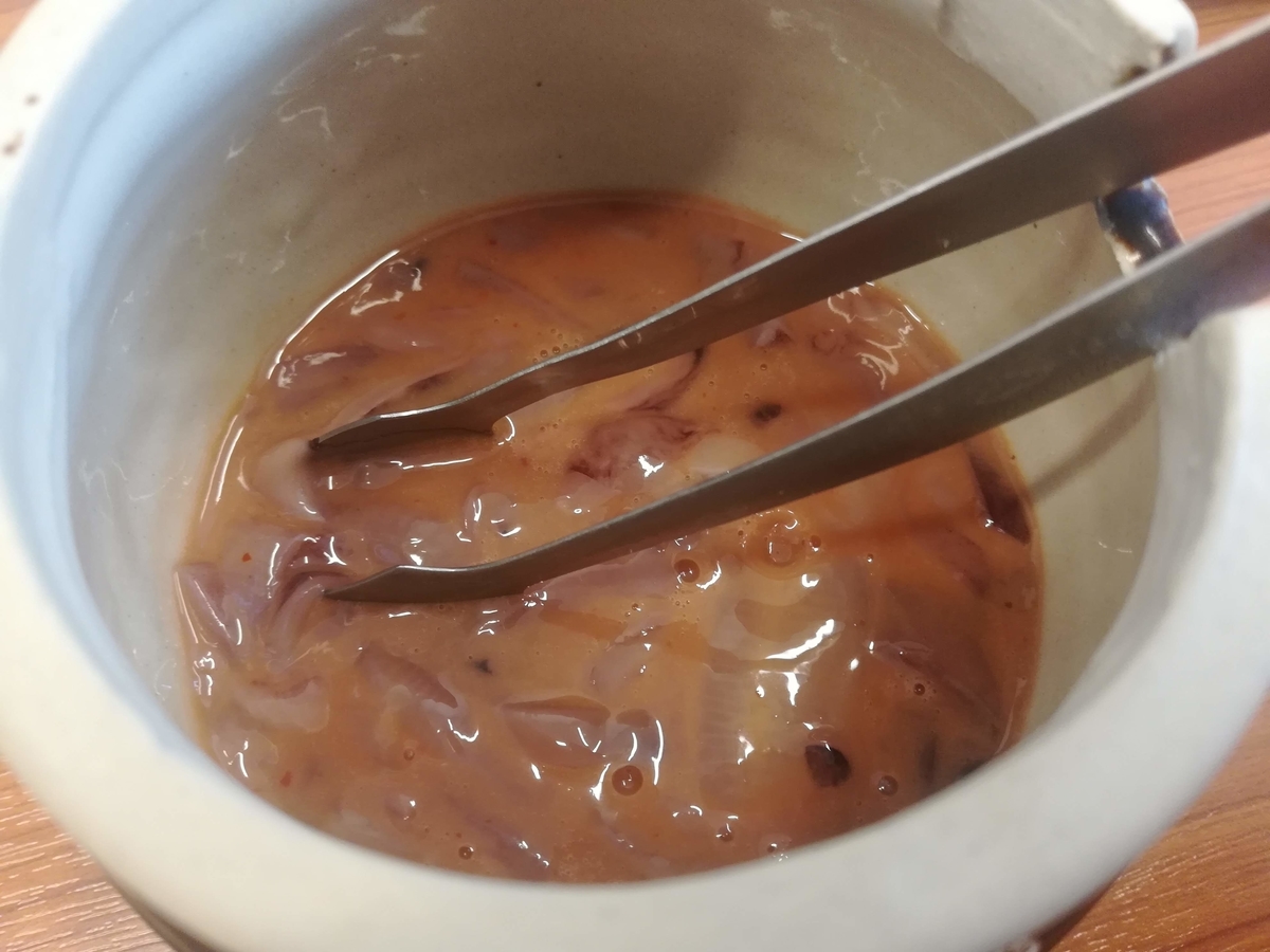イカの塩辛だけでもご飯がすすむ君なのです!