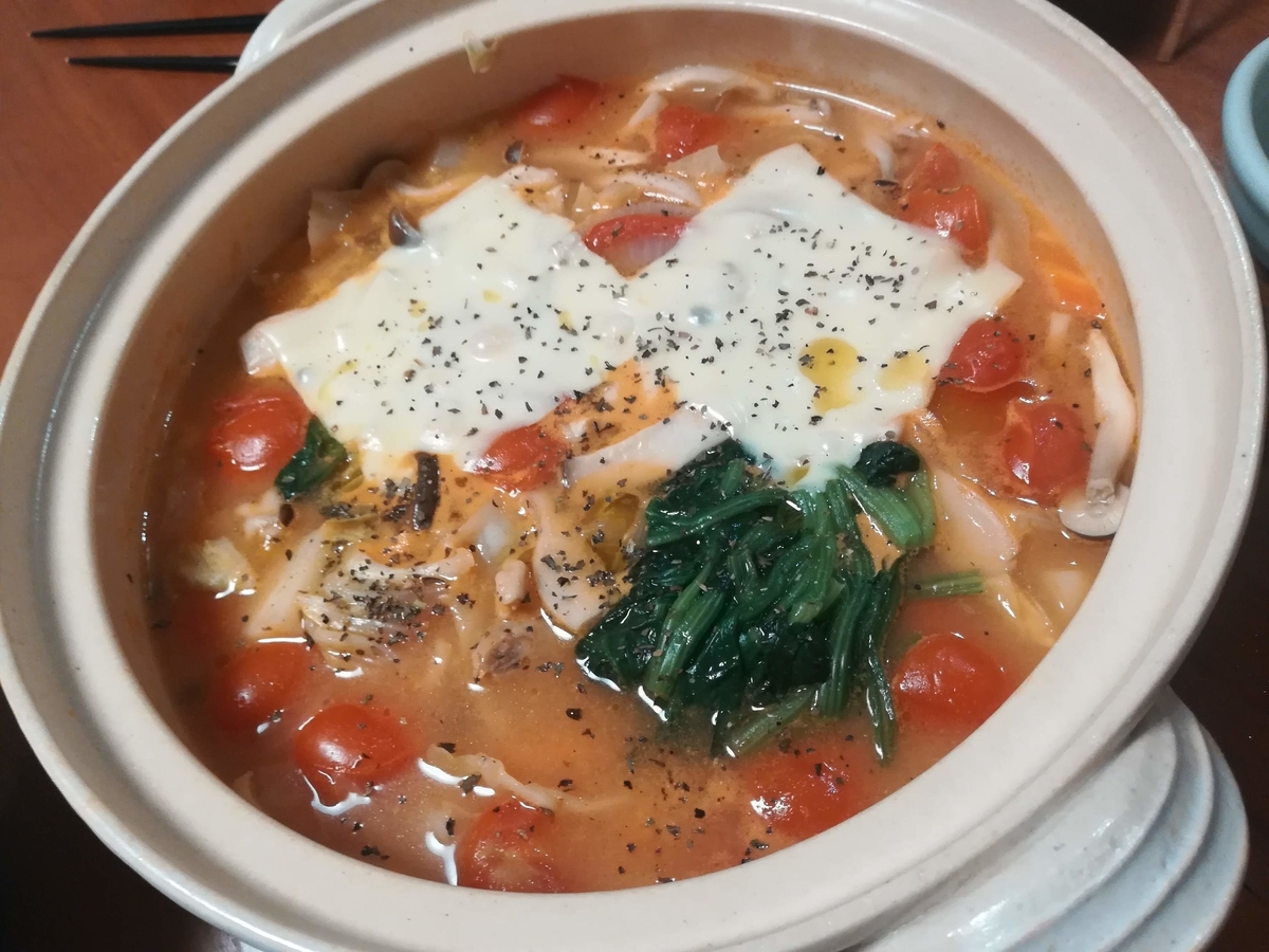 ダイショーのトマトチーズ鍋スープはカンタンでおいしい!