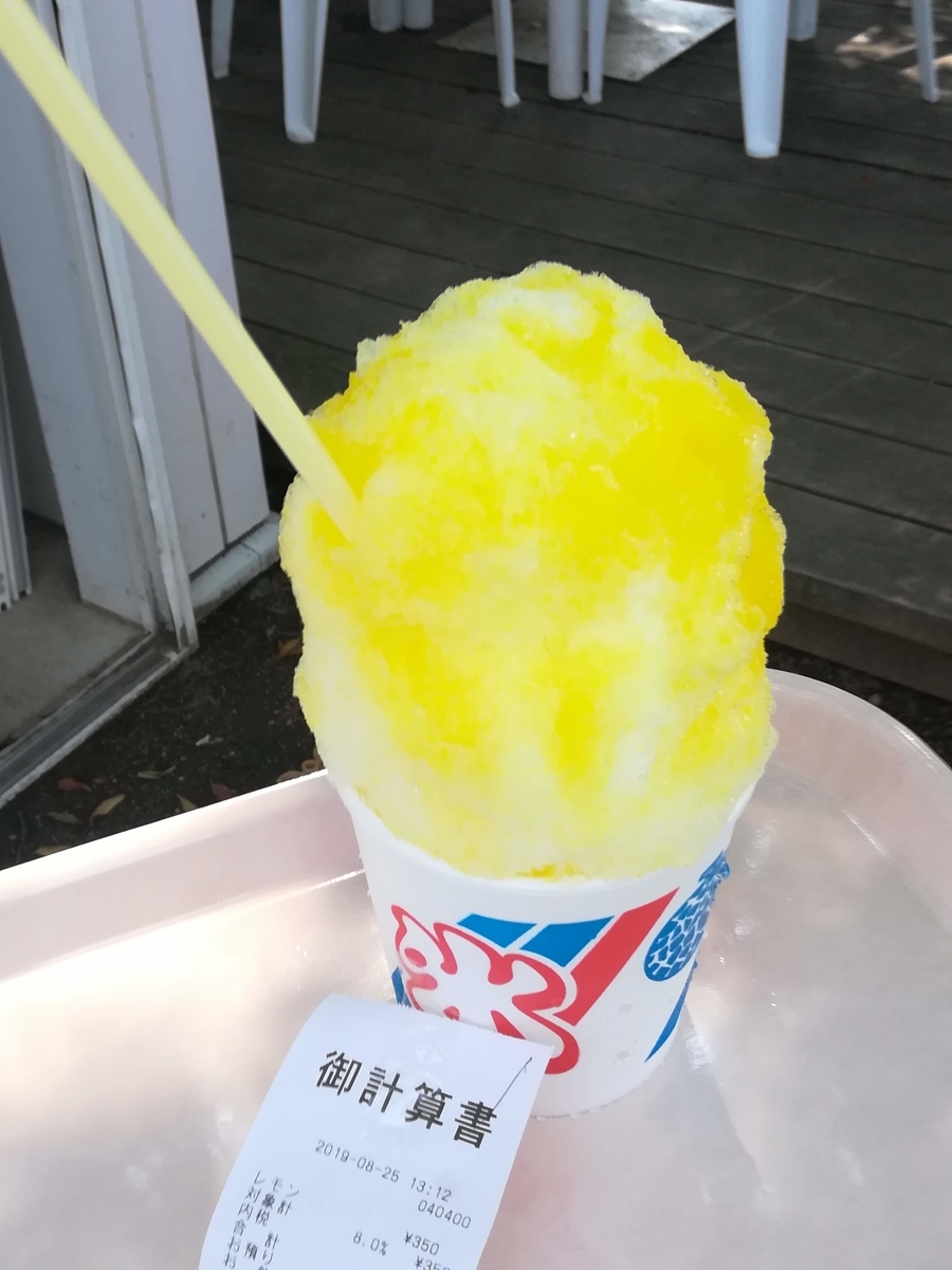 かき氷もたっぷりで大きい!