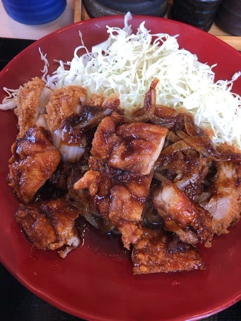 生姜からあげだれのチキンカツ定食