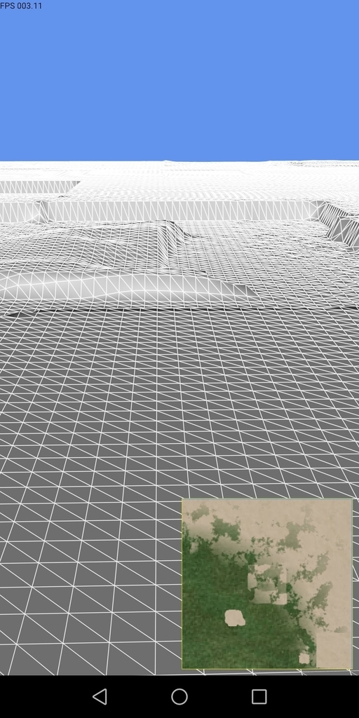 wireframeでのTerrainの描画