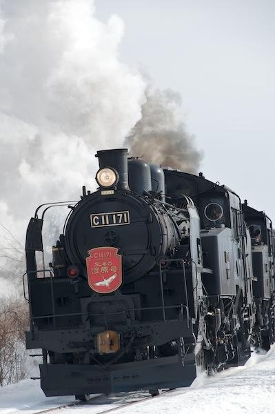 090124 重連で南弟子屈を走るSL冬の湿原号
