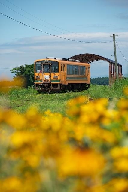 100808 津軽飯詰駅に進入する上り列車