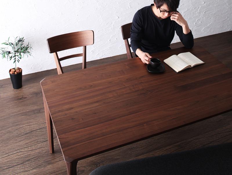 おしゃれな天然木ウォールナット無垢材ダイニングセット ウォールナット無垢材ダイニングセット