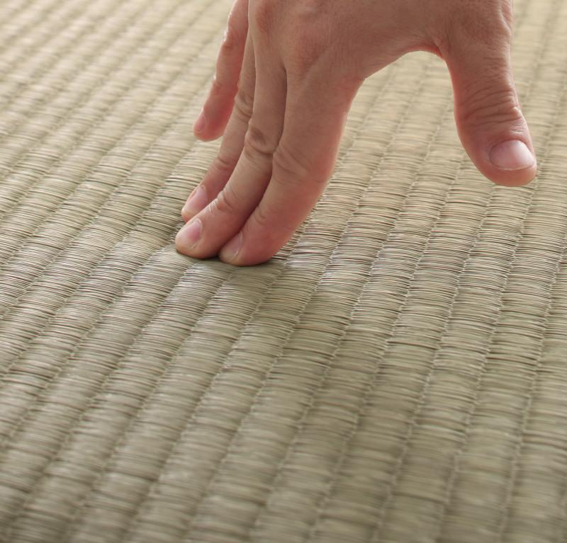 布団が収納できる棚・コンセント付き畳ベッド い草畳 セミダブル