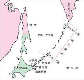 1905年 ポーツマス条約締結時の日露国境